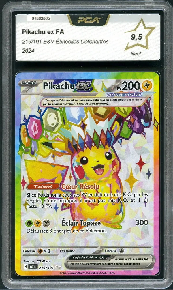 PCA 9.5 Pikachu Ex
