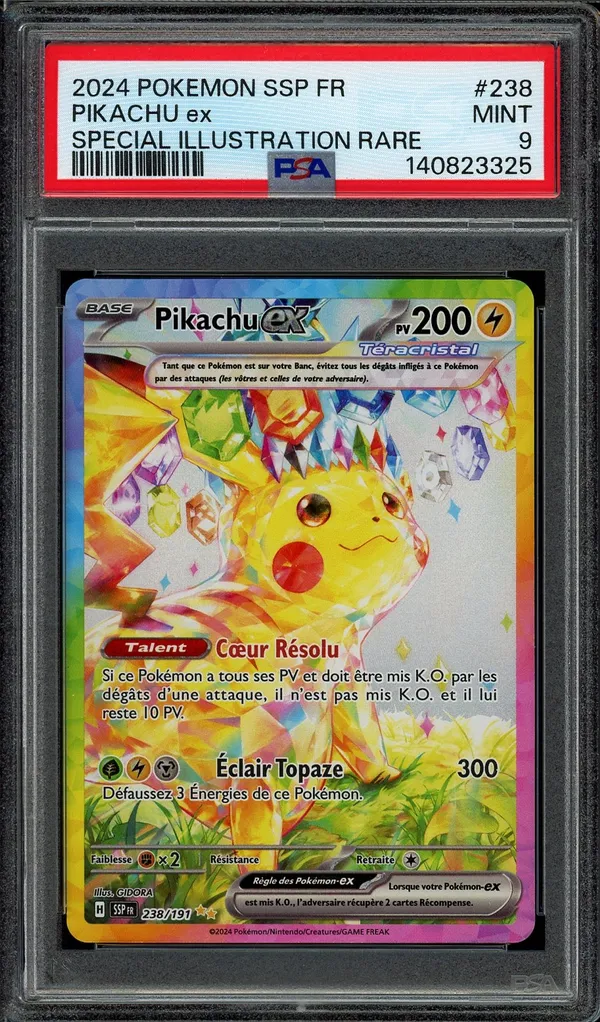 PSA 9 Pikachu Ex
