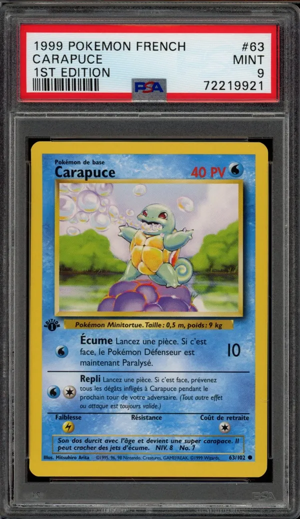 PSA 9 Carapuce