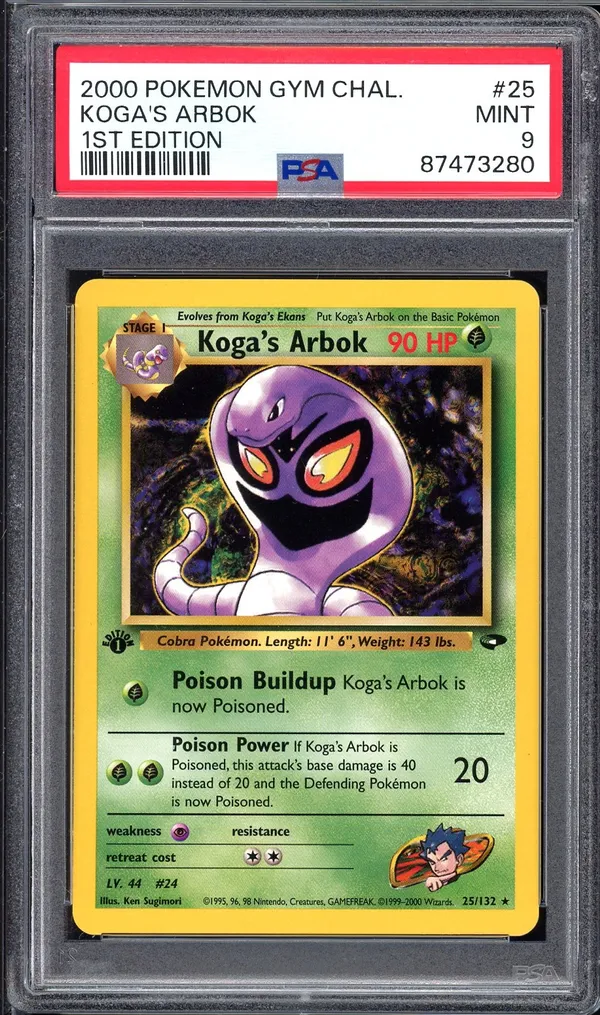 PSA 9 Koga's Arbok