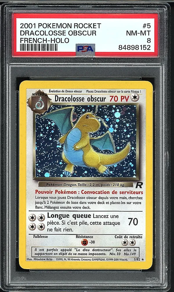 PSA 8 Dracolosse Obscur Holo