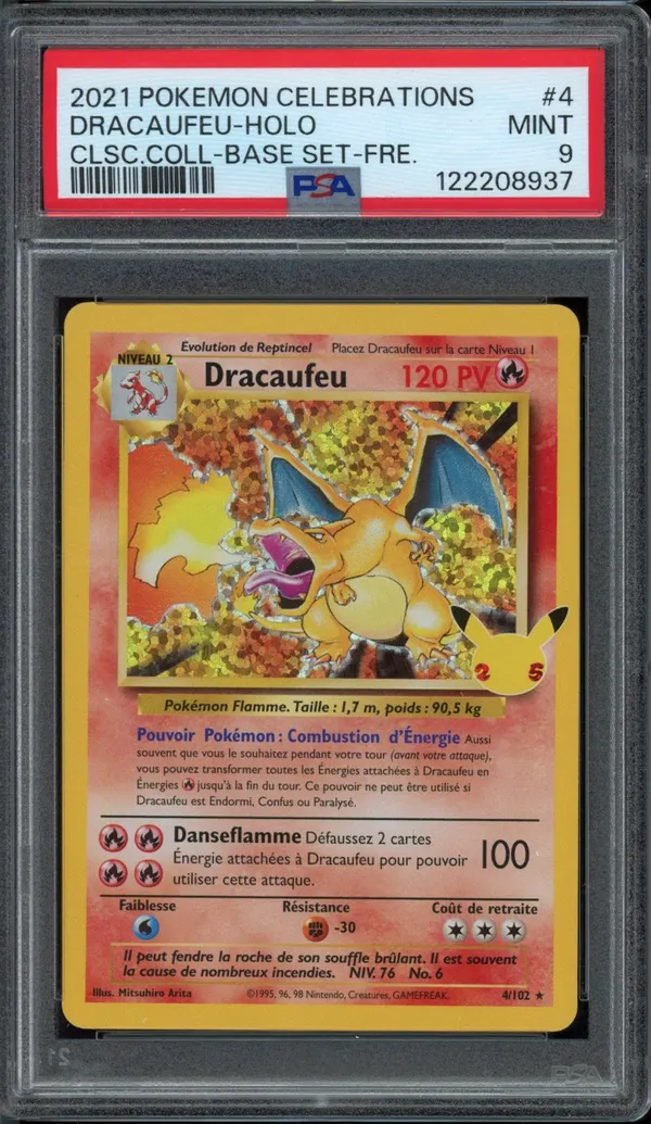 PSA 9 Dracaufeu Holo