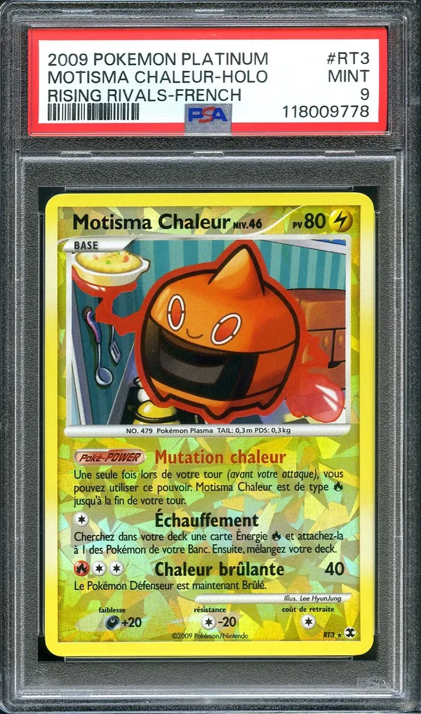 PSA 9 Motisma Chaleur Holo