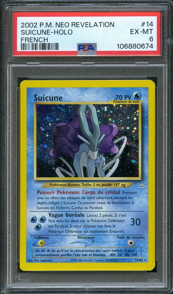 PSA 6 Suicune Holo