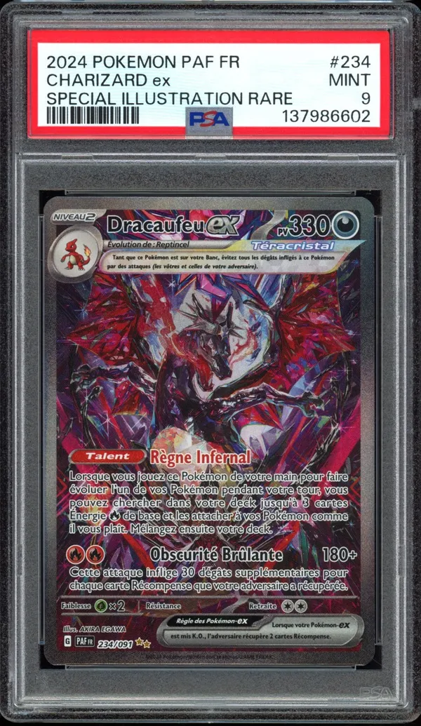 PSA 9 Dracaufeu Ex