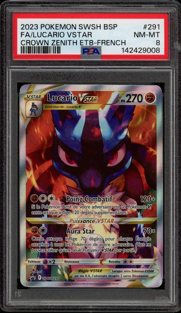 PSA 8 Lucario VStar