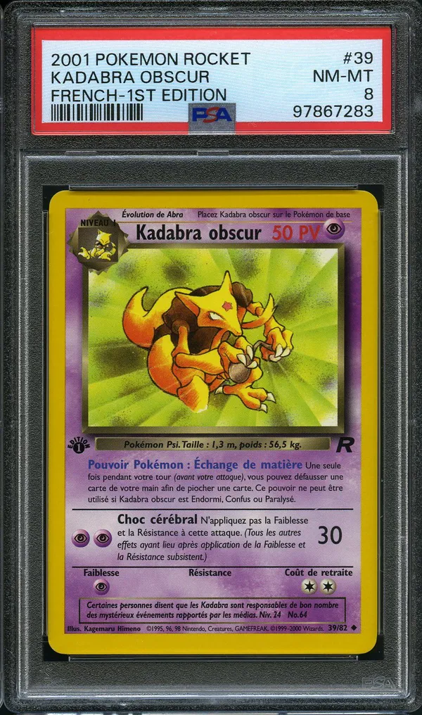 PSA 8 Kadabra Obscur