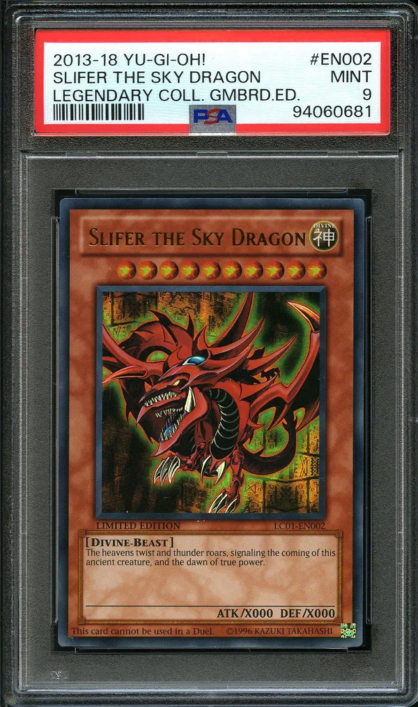 PSA 9 Slifer The Sky Dragon