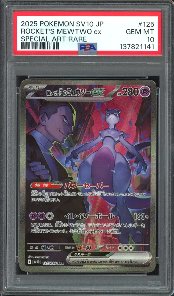 PSA 10 Team Rocket's Mewtwo Ex