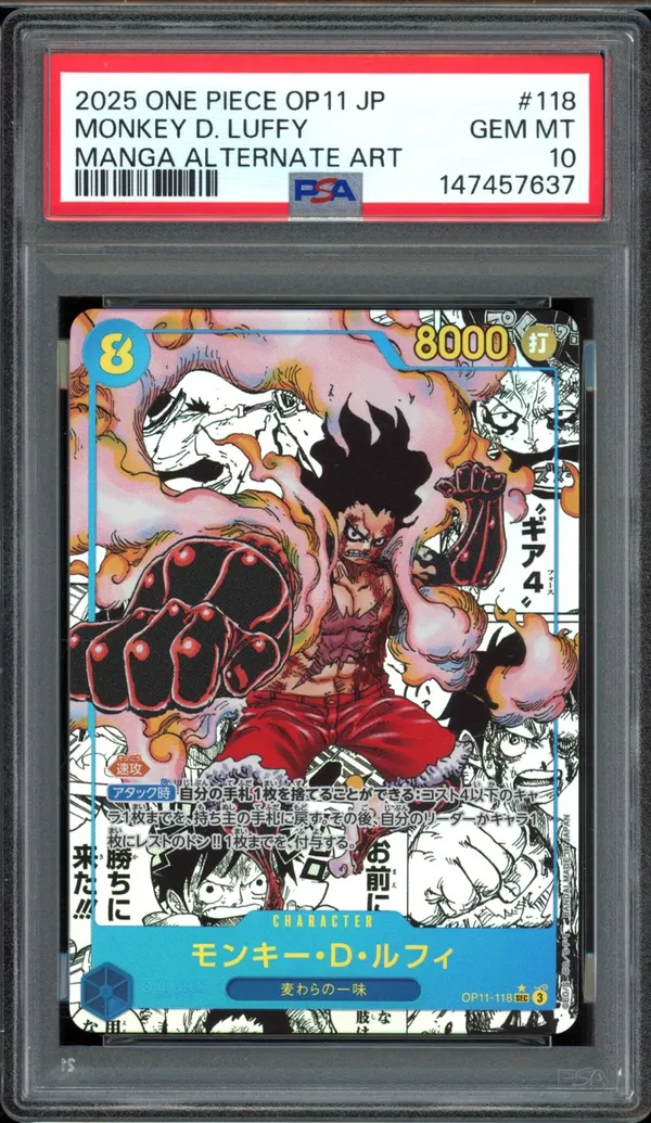 PSA 10 Monkey D. Luffy Manga