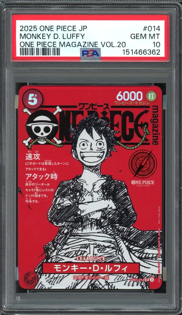 PSA 10 Monkey D. Luffy