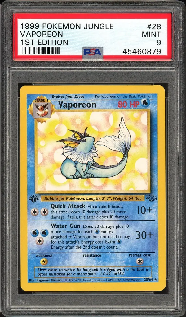 PSA 9 Vaporeon