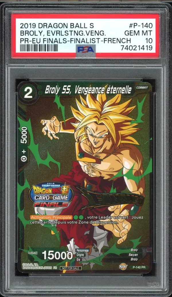 PSA 10 Broly, Vengeance éternelle Prerelease Finalist