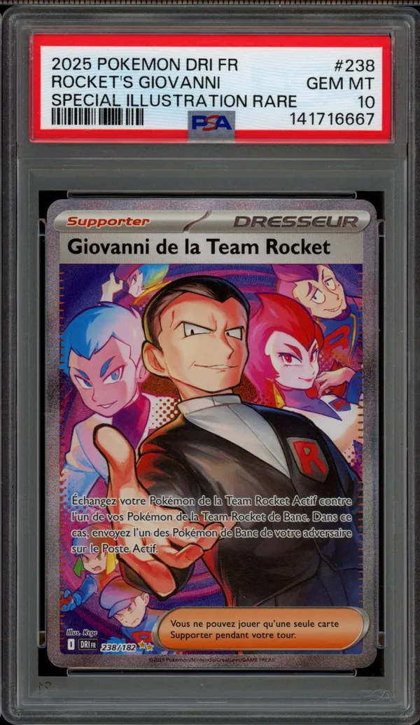 PSA 10 Giovanni de la Team Rocket