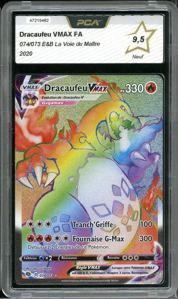 PCA 9.5 Dracaufeu VMax Rainbow