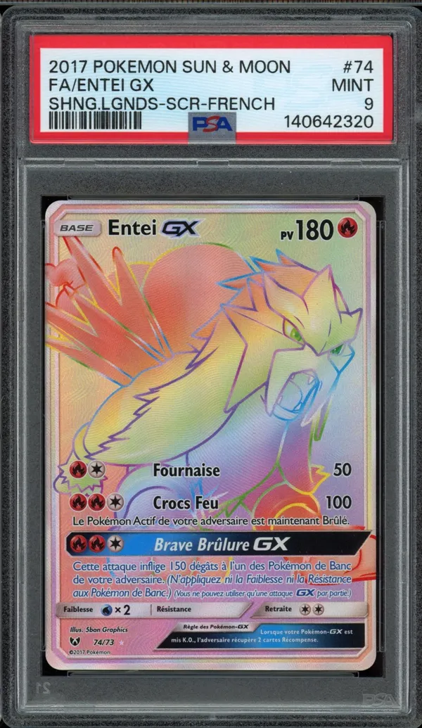 PSA 9 Entei Gx Rainbow