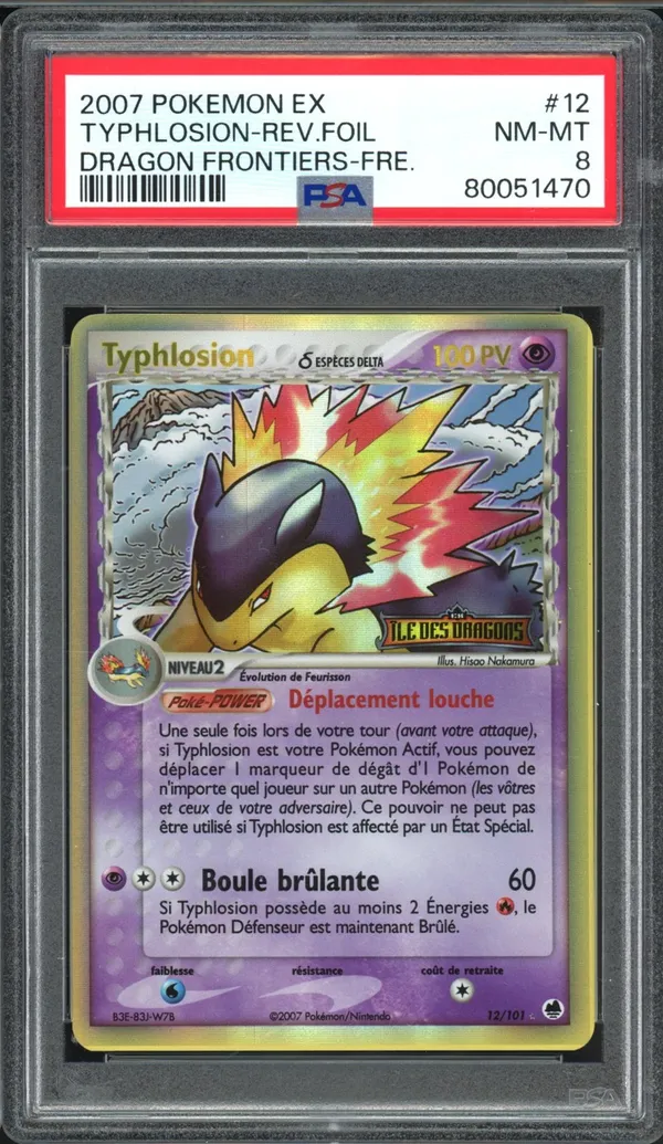 PSA 8 Typhlosion Holo Reverse