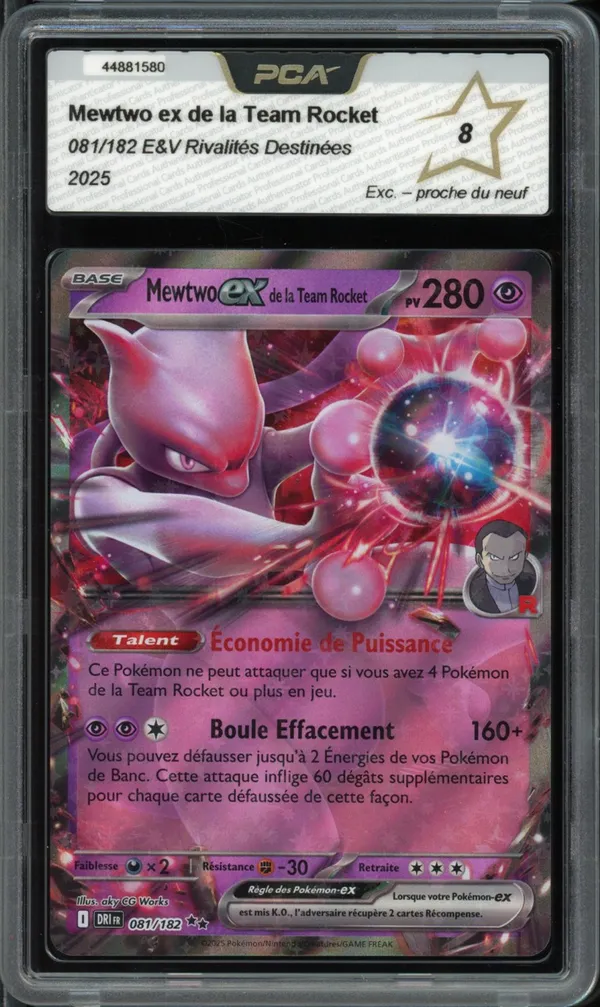 PCA 8 Mewtwo Ex de la Team Rocket