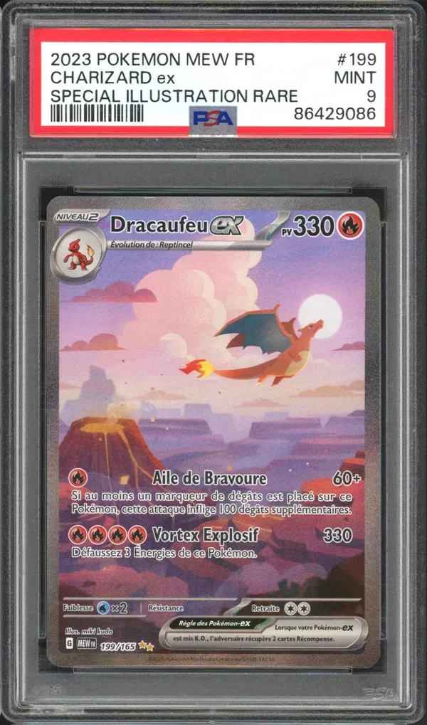 PSA 9 Dracaufeu Ex
