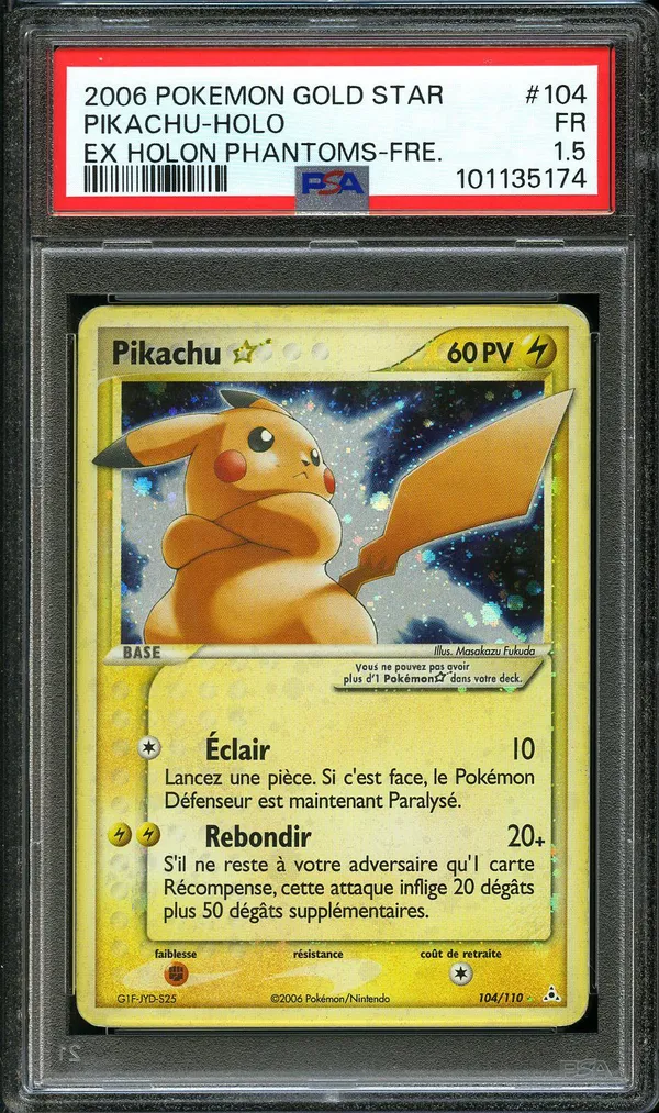 PSA 1.5 Pikachu Gold Star