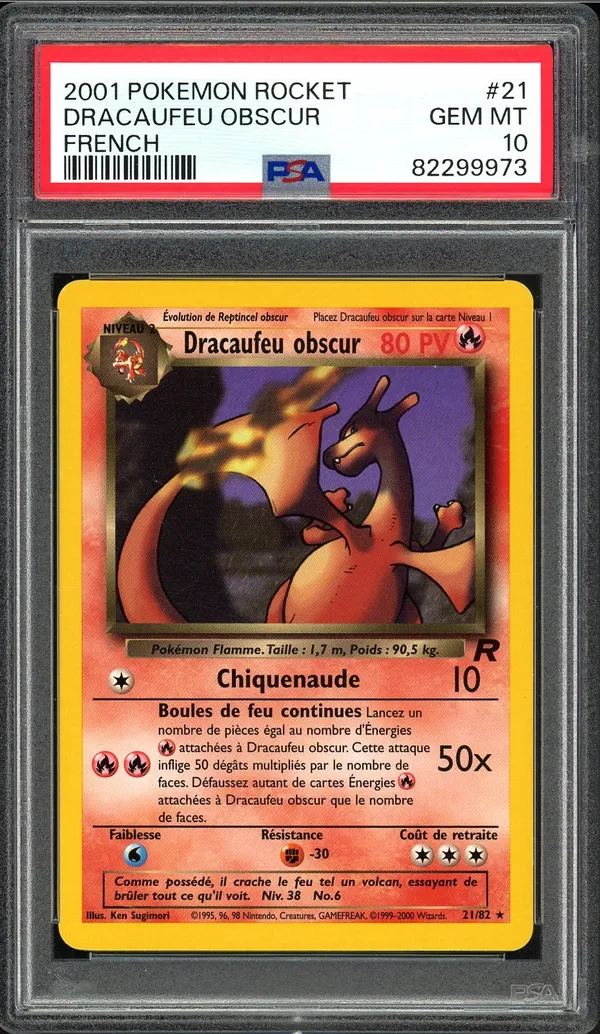 PSA 10 Dracaufeu Obscur