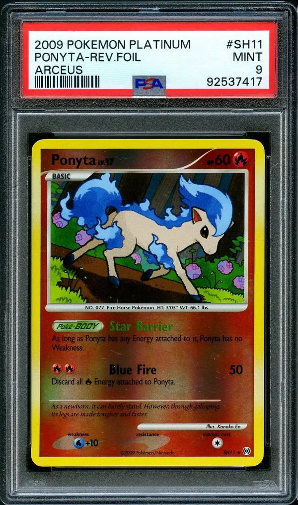 PSA 9 Ponyta Reverse