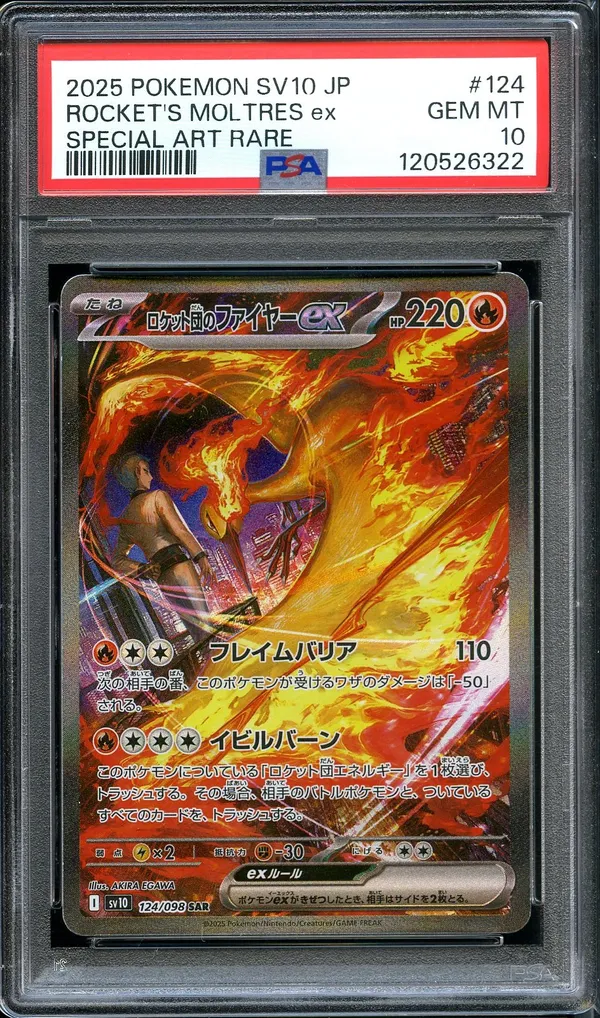PSA 10 Team Rocket's Moltres Ex