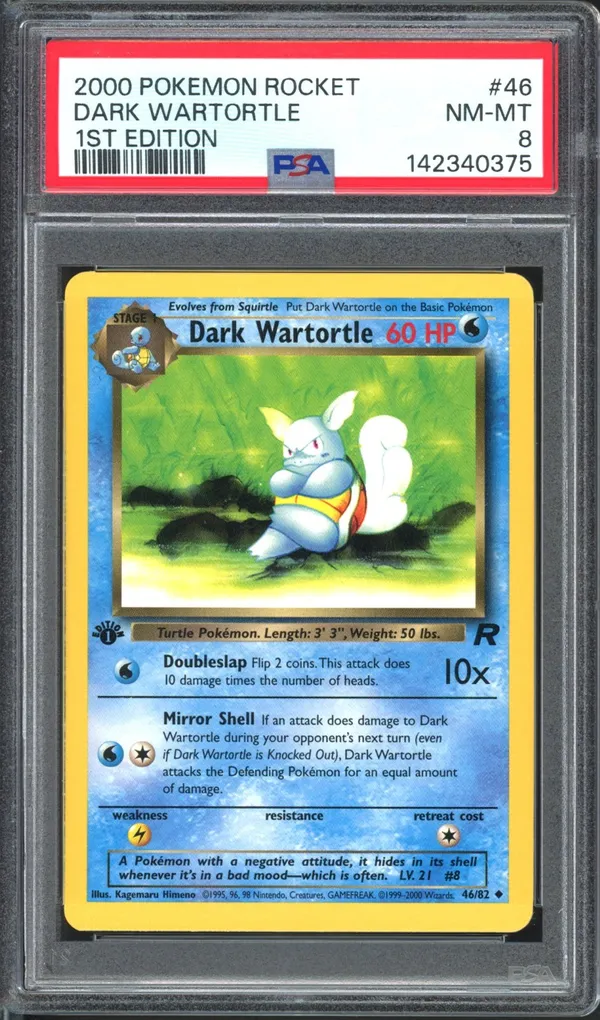 PSA 8 Dark Wartortle
