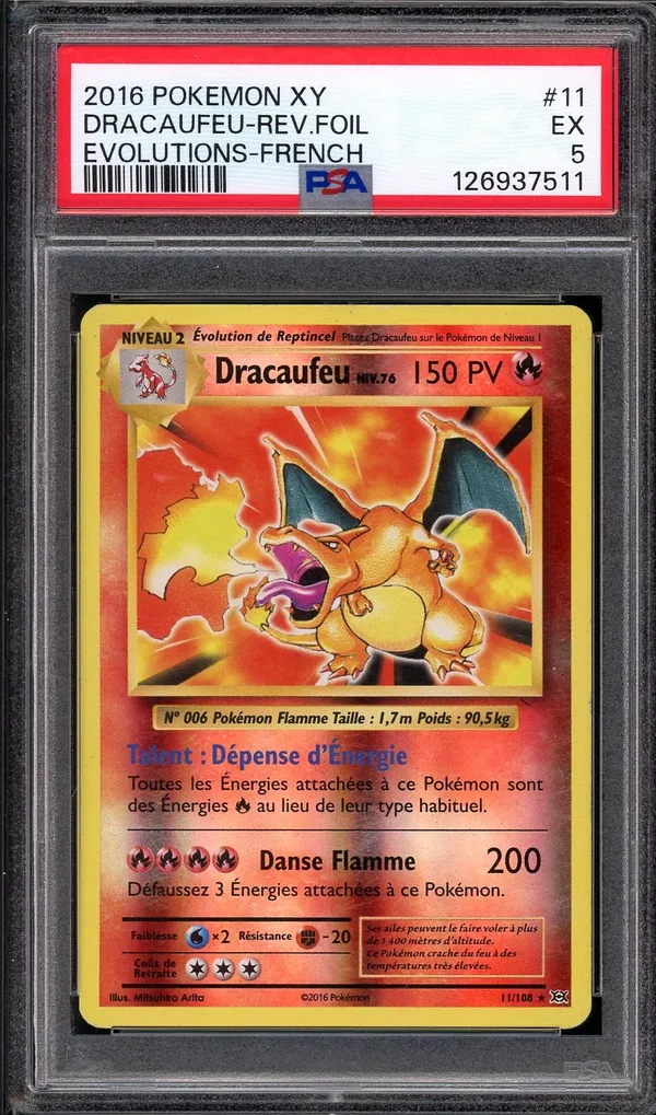 PSA 5 Dracaufeu Reverse