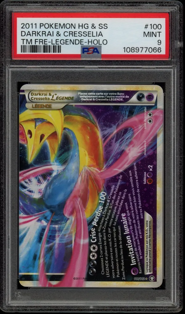 PSA 9 Darkrai & Cresselia Légende