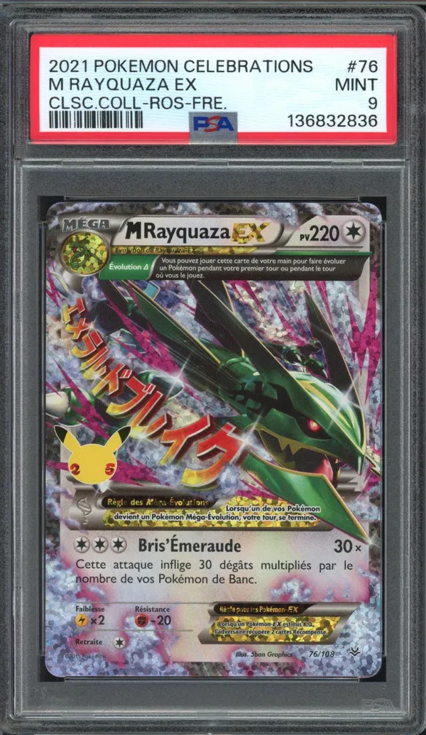 PSA 9 Méga Rayquaza Ex