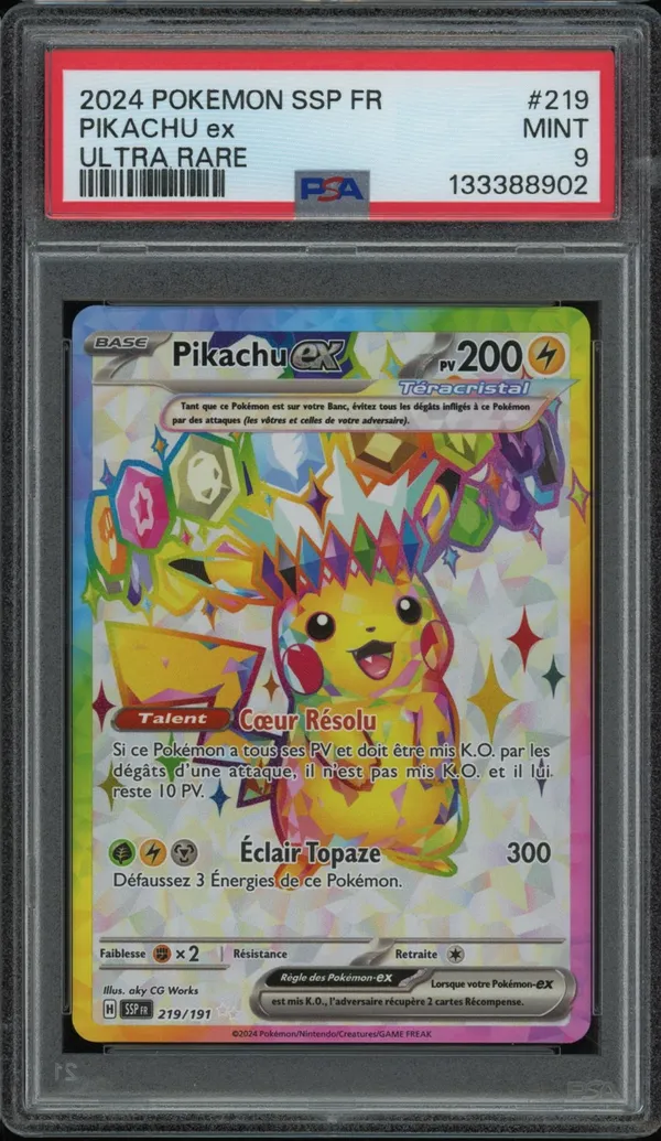 PSA 9 Pikachu Ex