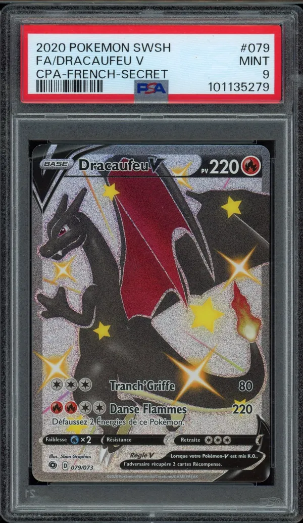 PSA 9 Dracaufeu V Shiny