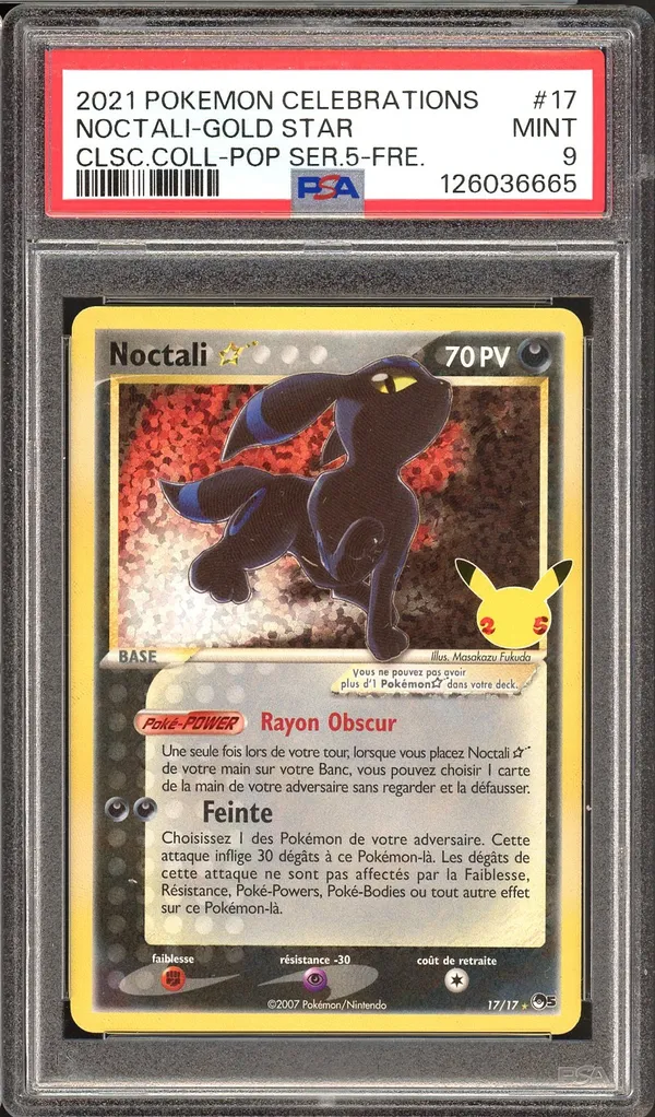 PSA 9 Noctali Gold Star
