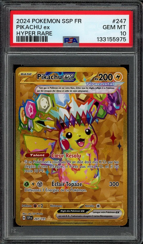 PSA 10 Pikachu Ex Gold