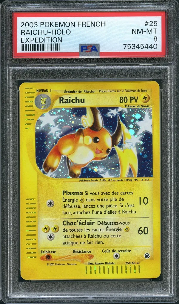 PSA 8 Raichu Holo