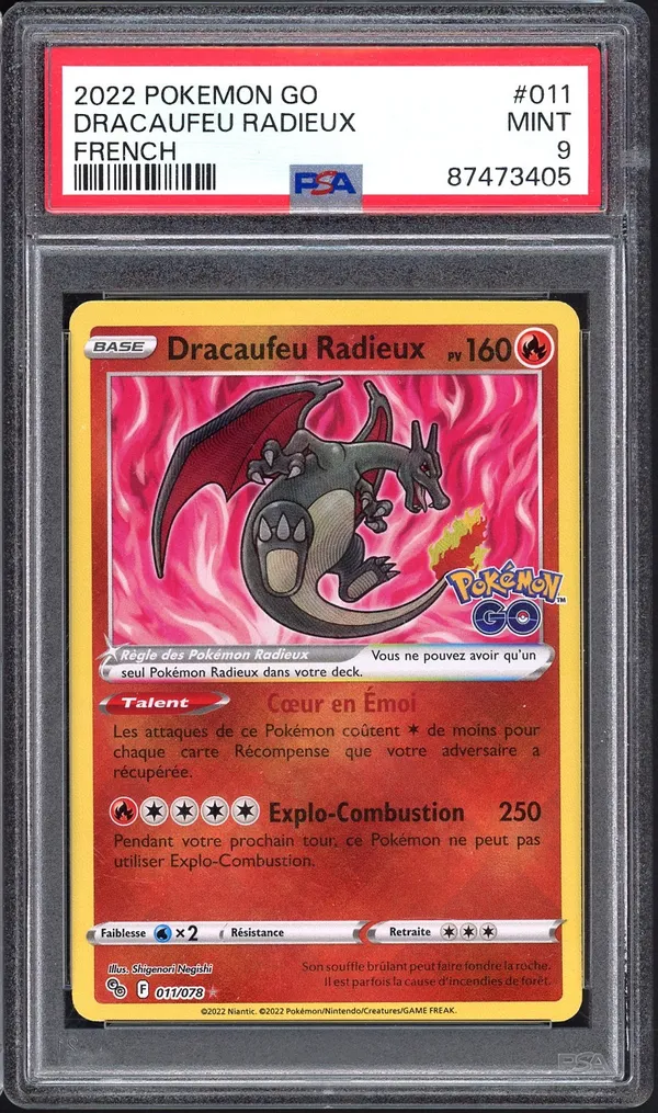 PSA 9 Dracaufeu Radieux