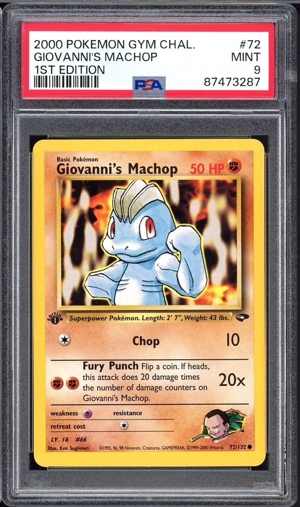 PSA 9 Giovanni's Machop