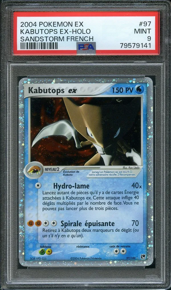 PSA 9 Kabutops Ex