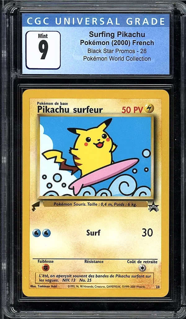 CGC 9 Pikachu Surfeur