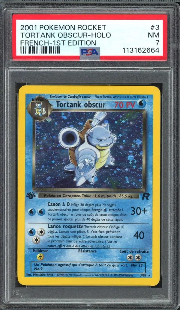 PSA 7 Tortank Obscur Holo