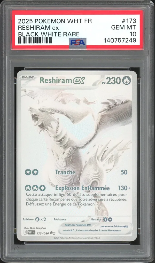 PSA 10 Reshiram Ex