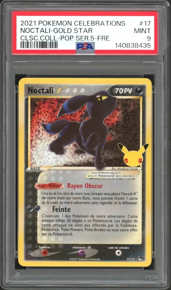 PSA 9 Noctali Gold Star