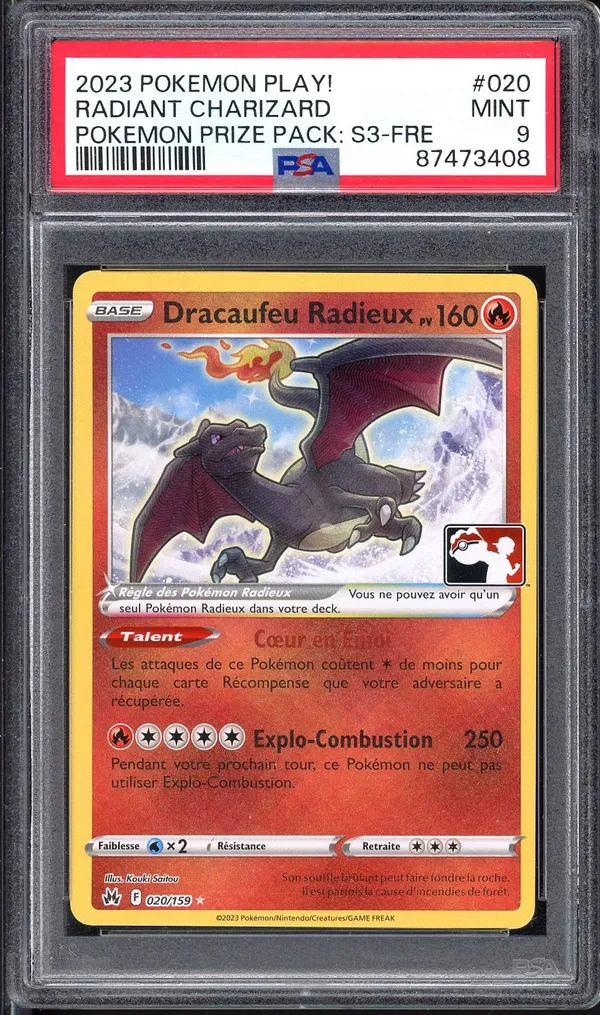 PSA 9 Dracaufeu Radieux