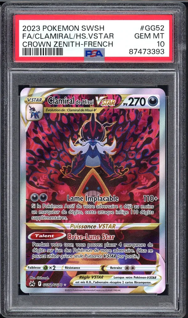 PSA 10 Clamiral de Hisui VStar