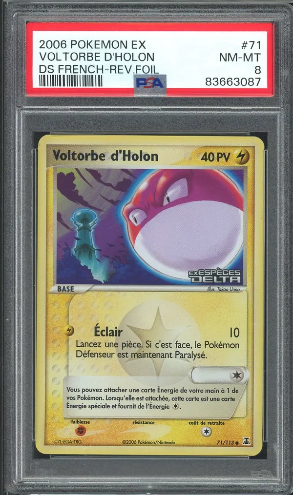 PSA 8 Voltorbe d'Holon Reverse