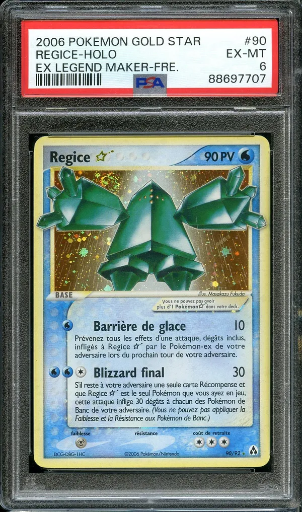 PSA 6 Regice Gold Star