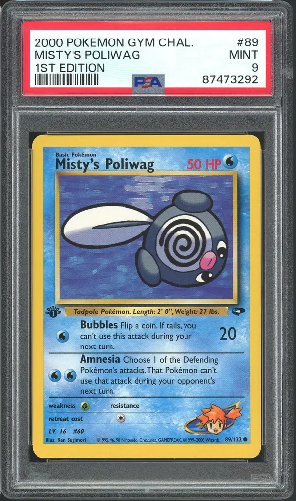 PSA 9 Misty's Poliwag
