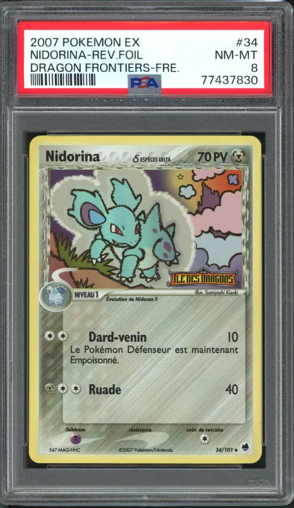 PSA 8 Nidorina Reverse