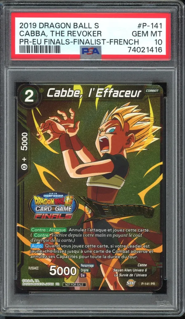 PSA 10 Cabbe, l'Effaceur Prerelease Finalist